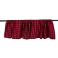 thumbnail image 1 of Red Logger Check Window Valance 72x14, 1 of 3
