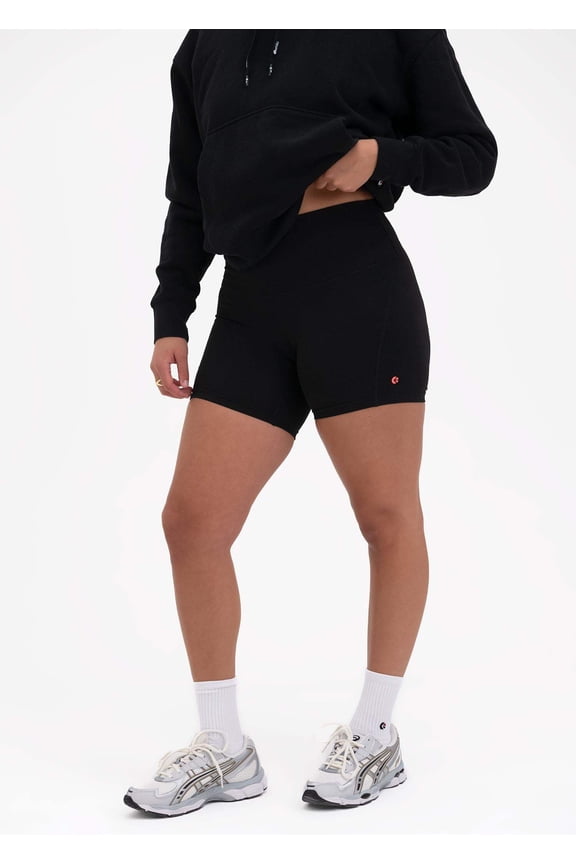 Red Logo - Black - Standard | Womens Biker Short