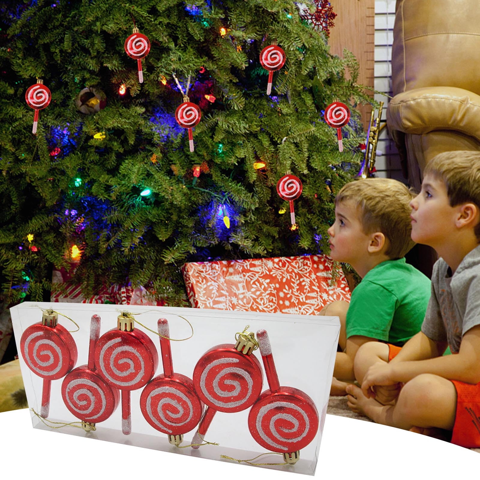 Red Lollipop Christmas Clearance Christmas Tree Pendant Christmas