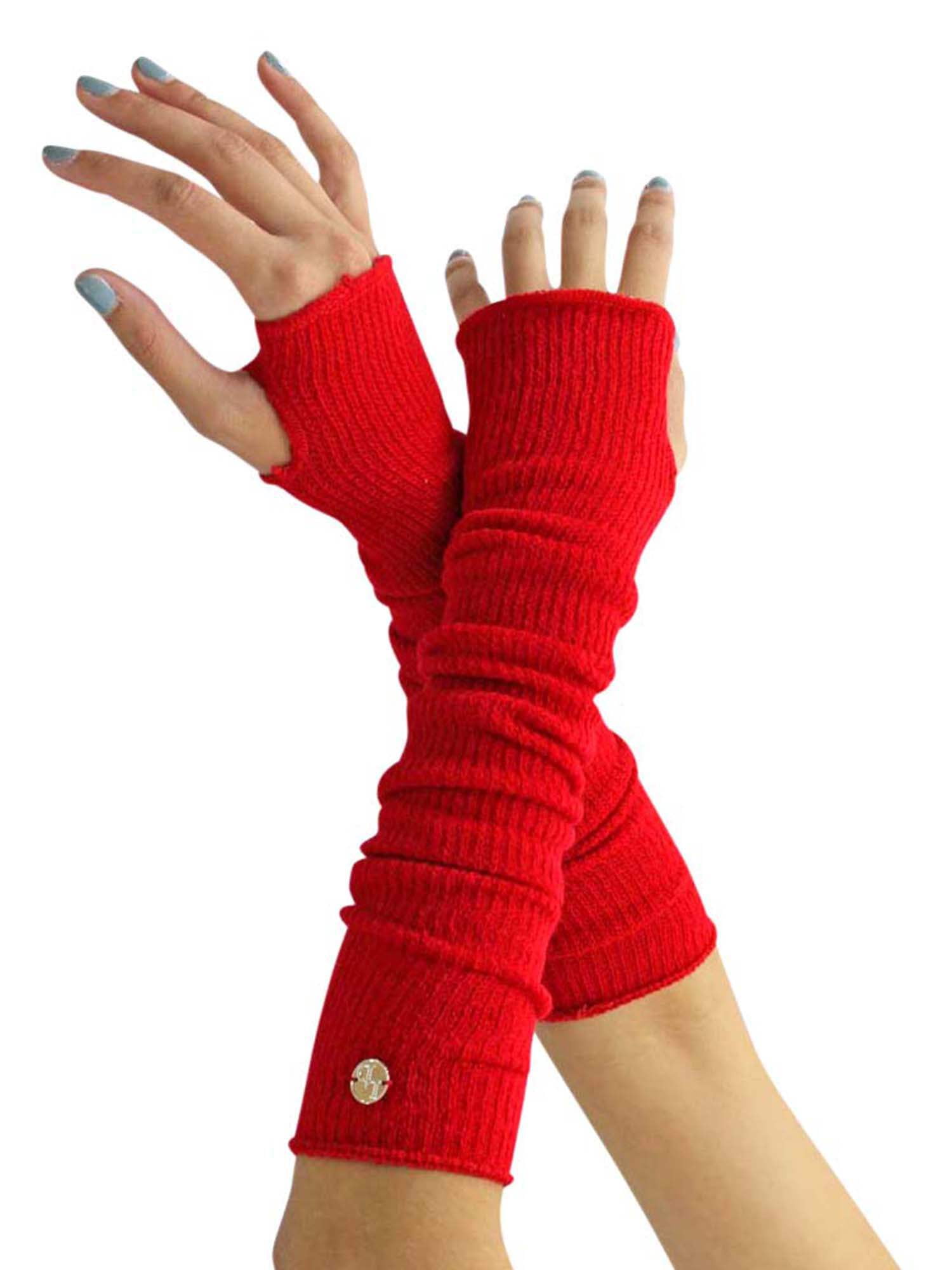 Red Long Arm Warmers With Thumb Hole - Walmart Business Supplies