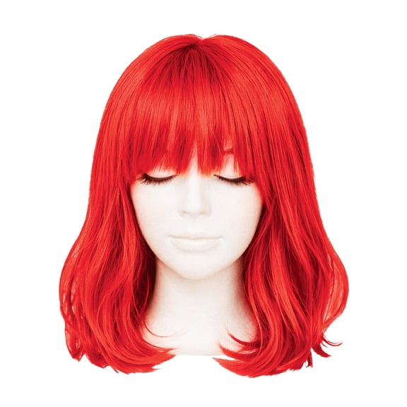Red Long Bob Wigs, One Size Fits Most, Pack of 2