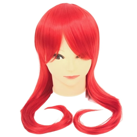 Red Long Curled Wig