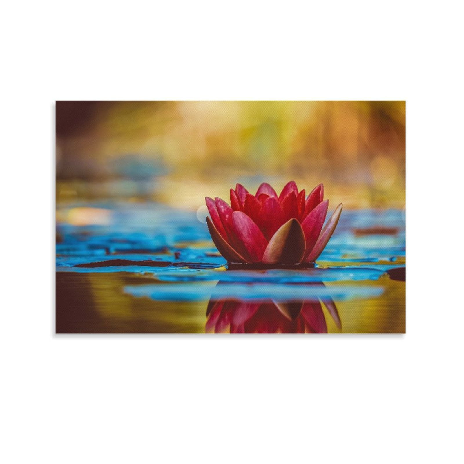 Red Lotus Flower Canvas Art Poster And Wall Art Picture Print Modern ...