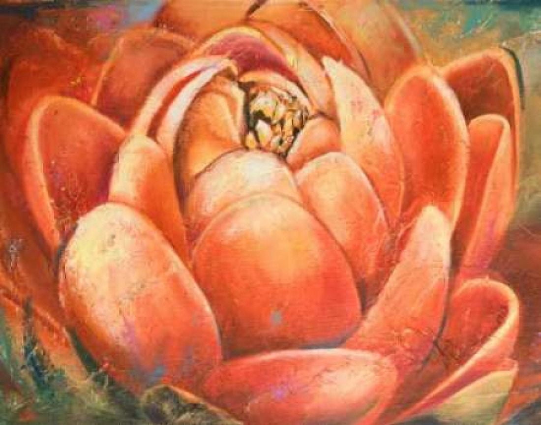 Red Lotus II Canvas Art - Patricia Pinto (22 x 28)