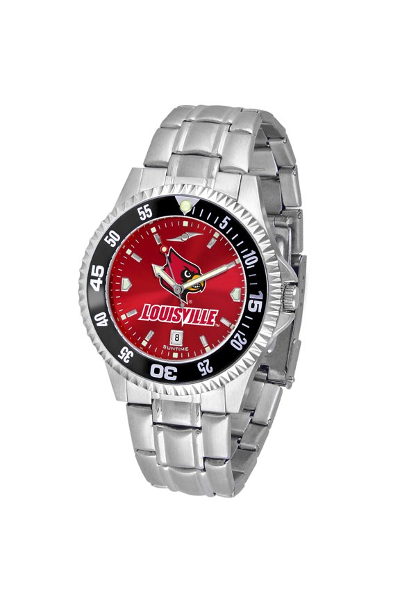 Red Louisville Cardinals Competitor Steel AnoChrome Color Bezel Watch