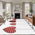 thumbnail image 1 of Red Love Area Rugs 6'x9', Washable Small Throw Rugs for Kitchen Dining room, Valentine's Day Heart Red Plaid Minimalist Indoor Outdoor Rug Non-Slip Low Pile Carpet Runner Reversible Floor Mats, 1 of 8