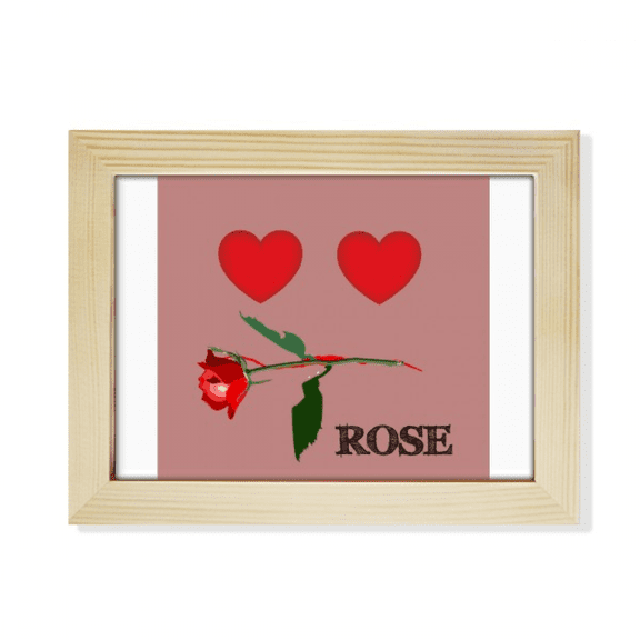 Red Love Emotion Like Rose Desktop Photo Frame Picture Art Decoration Painting 6x8 inch