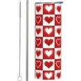 thumbnail image 1 of Red Love Heart Stainless Steel Insulated Tumbler 20 OZ, Valentine''s Day Coffee Mug Cup with Splash-Proof Lid and Straw for Car Home Office Outdoor Travel, 1 of 6
