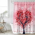 thumbnail image 1 of Red Love Heart Tree Valentines Waterproof Fabric Shower Curtain,Romantic Pink Ombre Waterproof Fabric Shower Curtain for Bathroom Curtains Bathtubs Shower Curtains with 12 Hooks Extra Long 72x84, 1 of 8