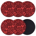 thumbnail image 1 of Red Loves Coasters Set of 6, Absorbent Coasters for Drinks, Valentine's Day Romantic Love Coaster for Desk Coffee Table Protection, Home Decor House Warming Gifts 4", 1 of 8