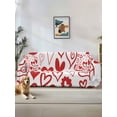 thumbnail image 1 of Red Loves Sofa Cover Blanket Couch Covers for Armchair Cushion,Couch Sofa Silpcover with Tassel,Living Room Bedroom Throw Towel Blanket Covers for Pets Valentine's Day Love Romantic White S 71"x91", 1 of 9