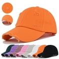thumbnail image 1 of Red Low Profile Unstructured Dad Hat Womens Ball Cap Cotton Adjustable Cotton Hats Men Women Unconstructed Plain Cap One Size, 1 of 3