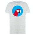 thumbnail image 1 of Red Macaw Head In Round Frame T-Shirt Men -Image by Shutterstock, Male Large, 1 of 2