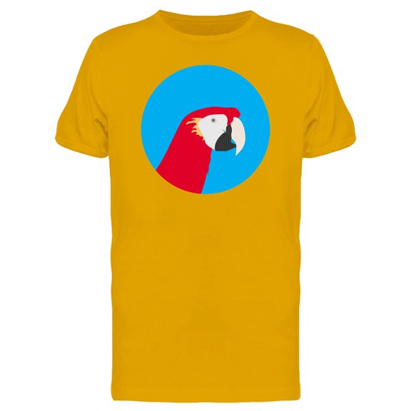 Red Macaw Head In Round Frame T-Shirt Men -Image by Shutterstock, Male x-Large