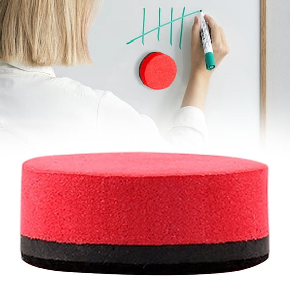 Red Magnetic Adsorption Eva Felt Board Eraser Durable Cleaner Ideal For Household Writing Surface Ink Residue Elimination Daily Wiping Cleaning Work