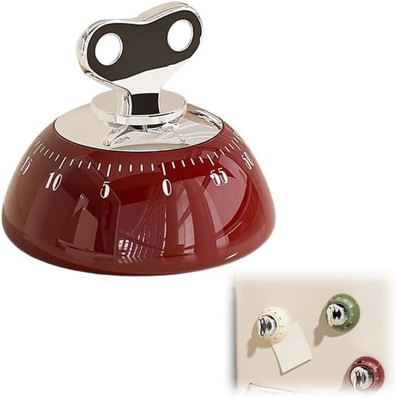 Red Magnetic Digital Kitchen Timer Countdown Up to 60 Minutes Ideal for Cooking Office Tasks and Studying
