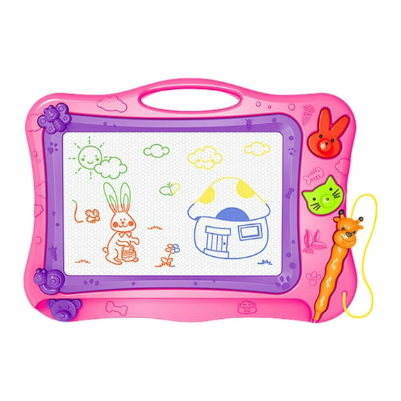 Red Magnetic Drawing Board For Kids Doodle Writing Pad With Erasable Surface Double Sided Graffiti Board Educational Toy 12.6X1.18X9.06 Inches 0.78 Lbs