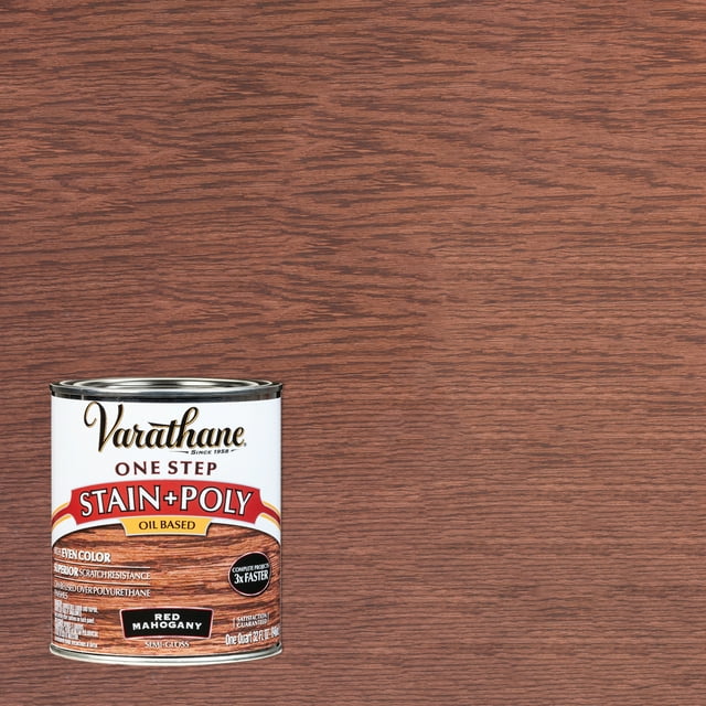 Red Mahogany, Varathane Stain + Polyurethane Oil-Based, Semi-Gloss ...