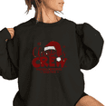 thumbnail image 1 of Red Making Memories Together Sweatshirts Christmas Hat Print Tops Holiday Matching Group Shirts Long Sleeve Casual Pullover Black,M, 1 of 5