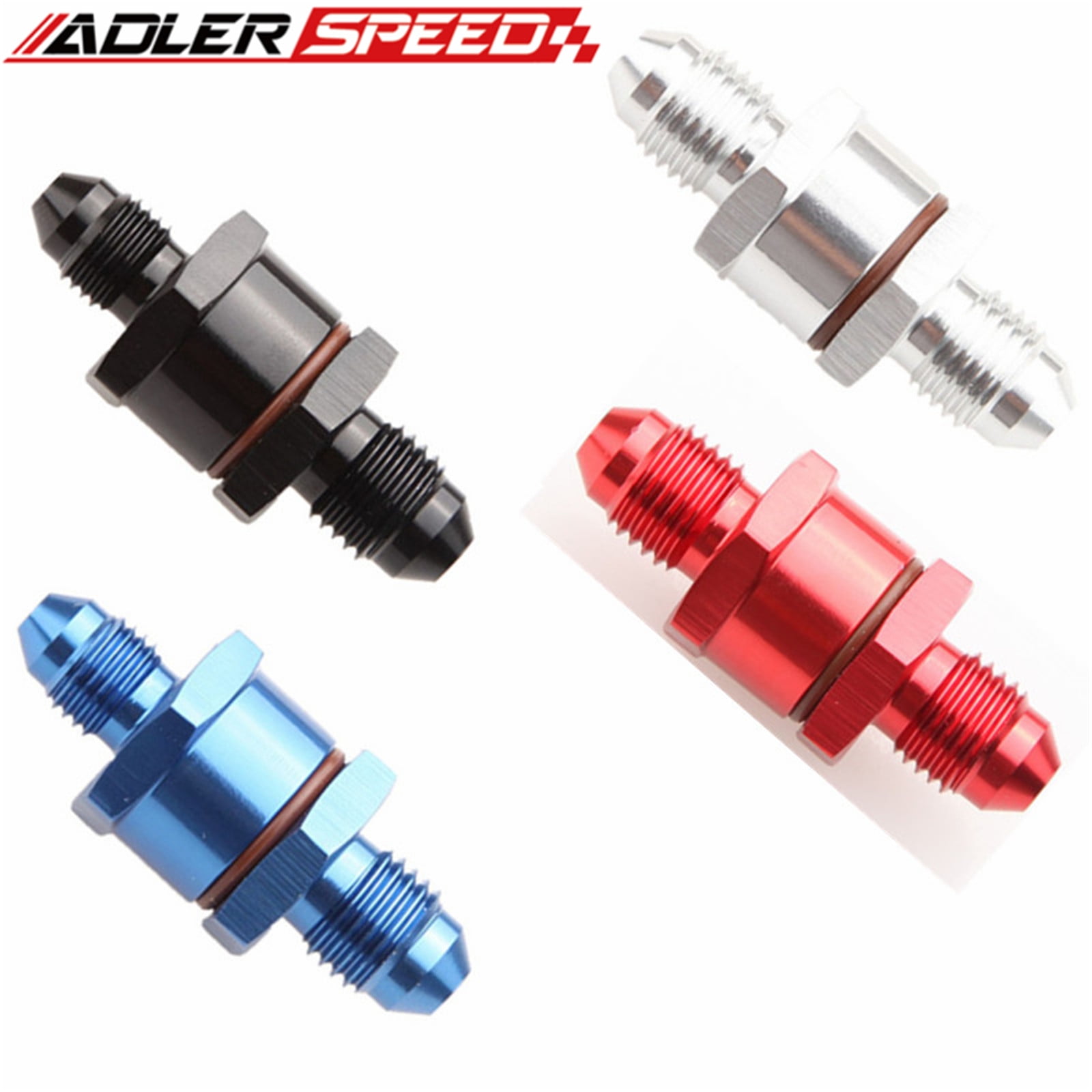 Red-Male Billet Turbo Oil Rejuvenation Line Filter Adapter, 30 Micron ...