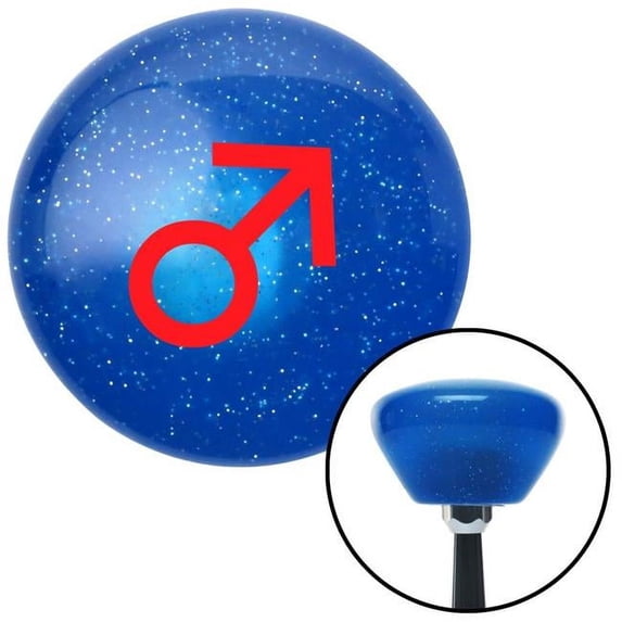 Red Male Blue Retro Metal Flake Shift Knob with M16 x 1.5 Insert Shifter Auto Brody