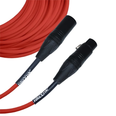 Red Male To Female XLR Microphone Cable - 70 Ft Long