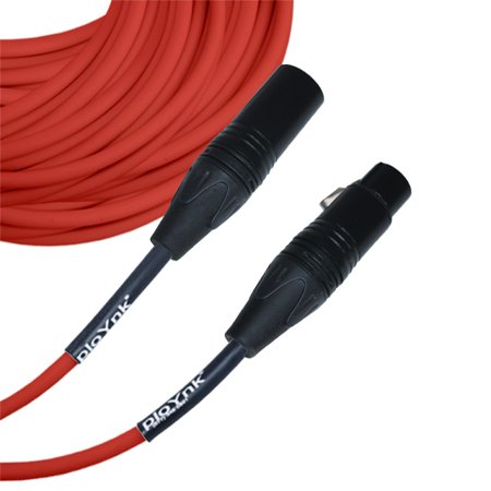 Red Male To Female XLR Microphone Cable - 80 Ft Long