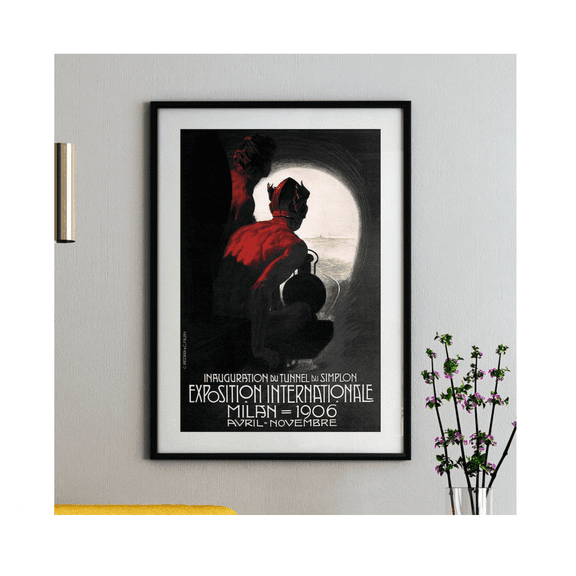 Red Man Vintage Poster Devil Black Milan Horror Art Home Decor Office Wall Art Living Room Decor, Paper Poster Only
