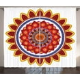 thumbnail image 1 of Ambesonne Mandala Curtains 2 Panel Set, Summer Flowers Joy Art, 108" x 96", Multicolor, 1 of 2