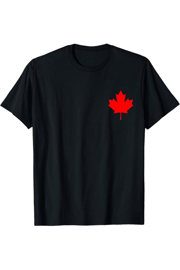Red Maple Leaf Flag of Canada Cool Canadian Flags Men Women T-Shirt100% cotton short-sleeved shirt for both men and women