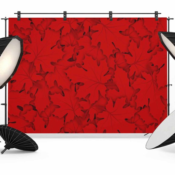 Red Maple Leaf Photography Backdrop 7x5FT, Canadian Day Abstract Art Plant Photo Backdrops, Background for Photography Studio Photo Studio Background, Back Drop for Photoshoot