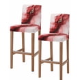 thumbnail image 1 of Red Marble Bar Stool Covers Set of 2, Modern Ombre Abstract Ink Painting Art Stretch Washable Bar Chair Covers with Backs, Removable Pub Counter Height Chair Cover for Kitchen Dining Room Cafe, 1 of 7
