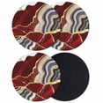 thumbnail image 1 of Red Marble Coasters Set of 4, Grey Gold Texture Vintage Farmhouse Art Absorbent Coasters for Drinks, Coaster for Bar Office Dining Coffee Table Accessories Decor, Non Slip Round Desk Coaster, 1 of 9