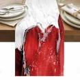 thumbnail image 1 of Red Marble Crack Table Runner - 72 Inch Long, Kitchen Dining Table Runner Dresser Scarves, Modern Abstract Geometric Texture Farmhouse Decor for Coffee Tables Wedding Party Banquet, 1 of 8
