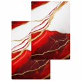 thumbnail image 1 of Red Marble Kitchen Dish Towels for Drying Dishes Set of 2, Modern Ink Painting Art Abstract Waffle Weave Microfiber Hand Tea Bathroom Towels Quick Dry & Absorbent Towel 15.7x23.6, 1 of 7
