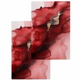 thumbnail image 1 of Red Marble Kitchen Dish Towels for Drying Dishes Set of 2, Modern Ombre Abstract Ink Painting Art Waffle Weave Microfiber Hand Tea Bathroom Towels Quick Dry & Absorbent Towel 15.7x23.6, 1 of 7