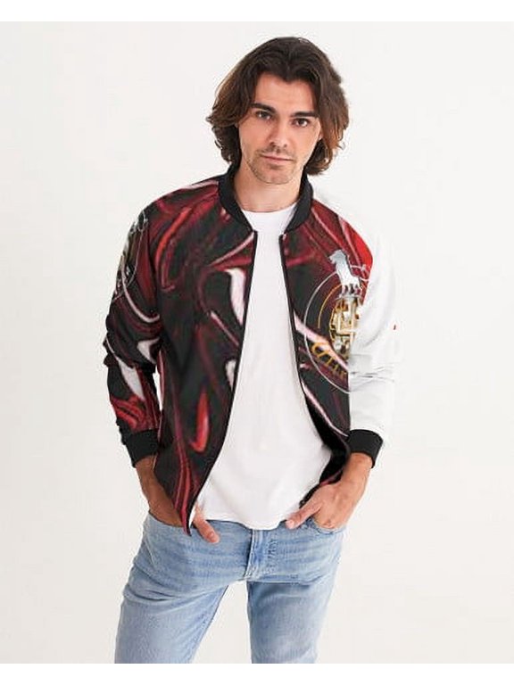 Red Marble Mens Bomber
