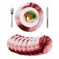 thumbnail image 1 of Red Marble Round 13 Inch Placemats Set of 8, Modern Ombre Abstract Ink Painting Art HeatResistant Non Slip Place Mats for Dining Table, Wipeable Braided Kitchen Table Mats for Housewarming, 1 of 9