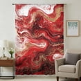 thumbnail image 1 of Red Marble Sheer Curtains 45 Inches Long, Modern Abstract Ombre Fluid Aesthetic Light Filering Curtains, Breathable Simi Curtain Privacy Drapes for Kitchen Bathroom Lightweight Small Window Treatment, 1 of 9