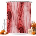 thumbnail image 1 of Red Marble Shower Curtain, Waterproof Shower Curtains for Bathroom, Modern Abstract Luxury Fluid Artwork Washable Fabric Bathtub Curtain Set Bath Decor with 12 Hooks Long 72"x84", 1 of 8