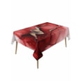 thumbnail image 1 of Red Marble Table Cloth, Modern Ombre Abstract Ink Painting Art Waterproof Tablecloth for Rectangle Tables, Reusable Washable Fabric Table Cover for Restaurant Kitchen Dining Tables 60"x120", 1 of 6