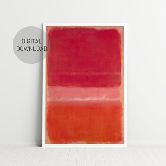 Red Mark Rothko Print, Poster, Rothko Expressionist art, Gallery Wall Art, , Rothko Exhibition Poster, Unframed Paper Poster 11x14in