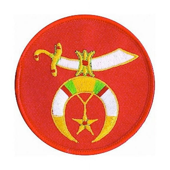 Red Masonic Shriner Patch for Freemasons - Shriners Symbol for Freemasonry