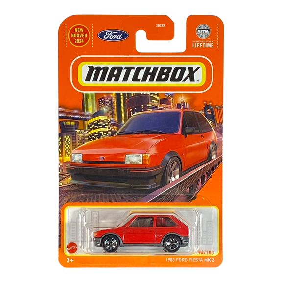 Red Matchbox 1983 Ford Fiesta MK2 94/100