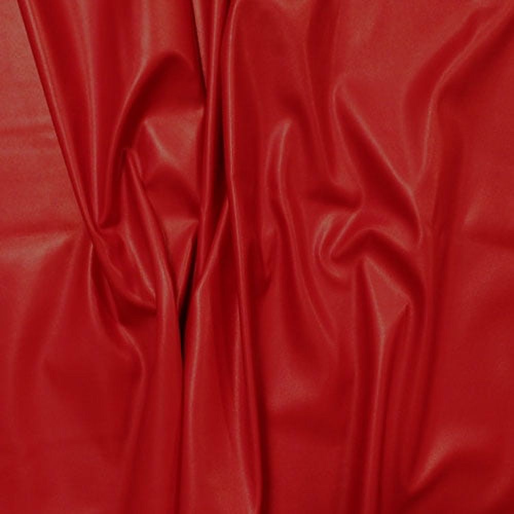 Red Matte Faux Vegan Leather Fabric By The Yard