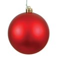 thumbnail image 1 of Red Matte UV Drilled Cap Ball Ornament, 10 in., 1 of 1