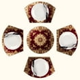 thumbnail image 1 of Red Medallion Bird Pattern Round Table Placemats Set Of 5 Wedge Table Mats Washable Heat Resistant Place Mat For Dining Table Kitchen Farmhouse Restaurant, 1 of 6