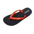 thumbnail image 1 of Red Men'S Flip Flops Flat Sole Comfortable Lightweight For Bathroom Shower Indoor Outdoor Daily Casual Summer Walking Activities Size 40, 1 of 4