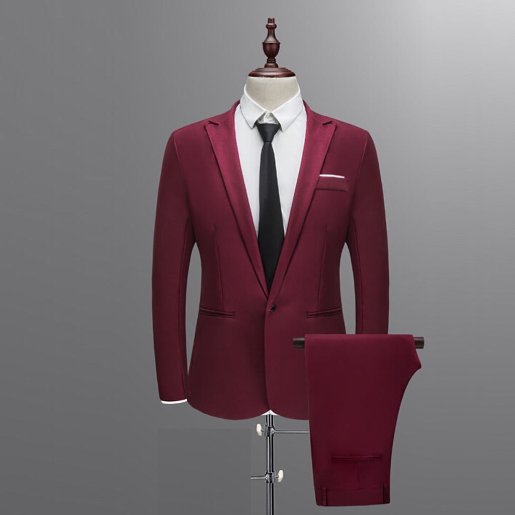 Buy online Red Solid 2-piece Suits Suit from top wear for Men by Hangup  Trend for ₹2699 at 61% off | 2024 Limeroad.com