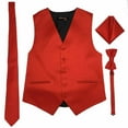 thumbnail image 1 of Red Men's Satin Vest Spencer J's - S, 1 of 4